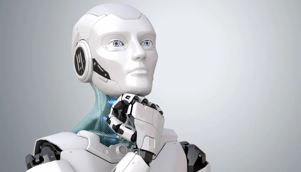 High tech robot contemplating Podiatrist using modern technology to assess a patient's foot and lower-limb movement in Brisbane