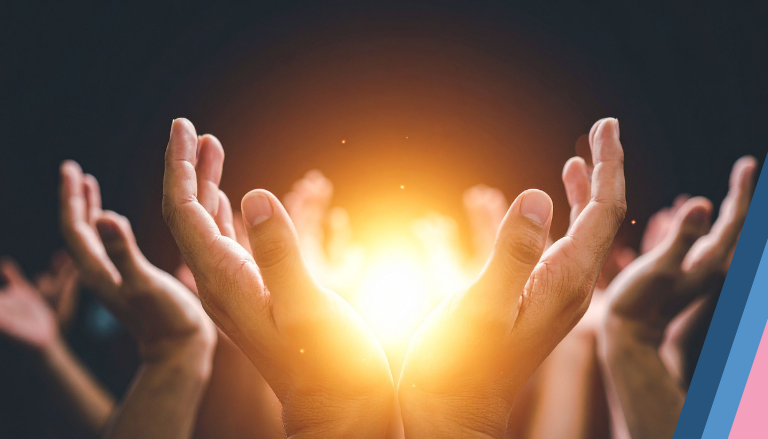 Hand holding the power of laser to depict the power of a Class 4 laser therapy treatment for foot pain by a Brisbane podiatrist
